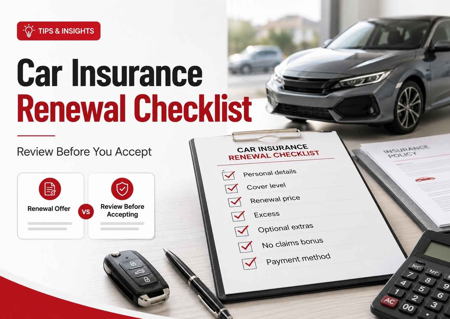 Car Insurance Renewal Checklist: What to Review Before You Accept
